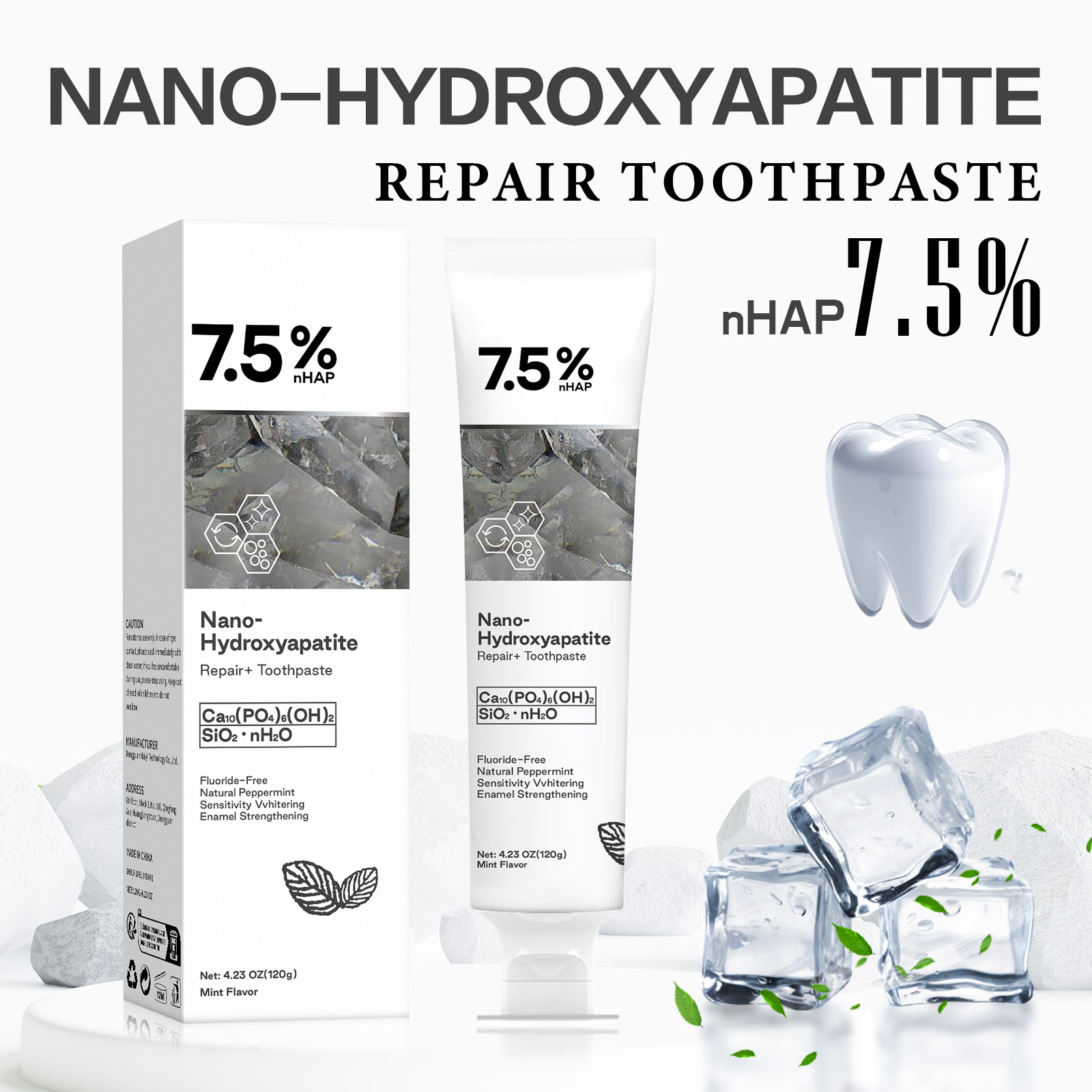Teeth Whitening Best - Nano Hydroxyapatite Toothpaste Remover Coffee Tea