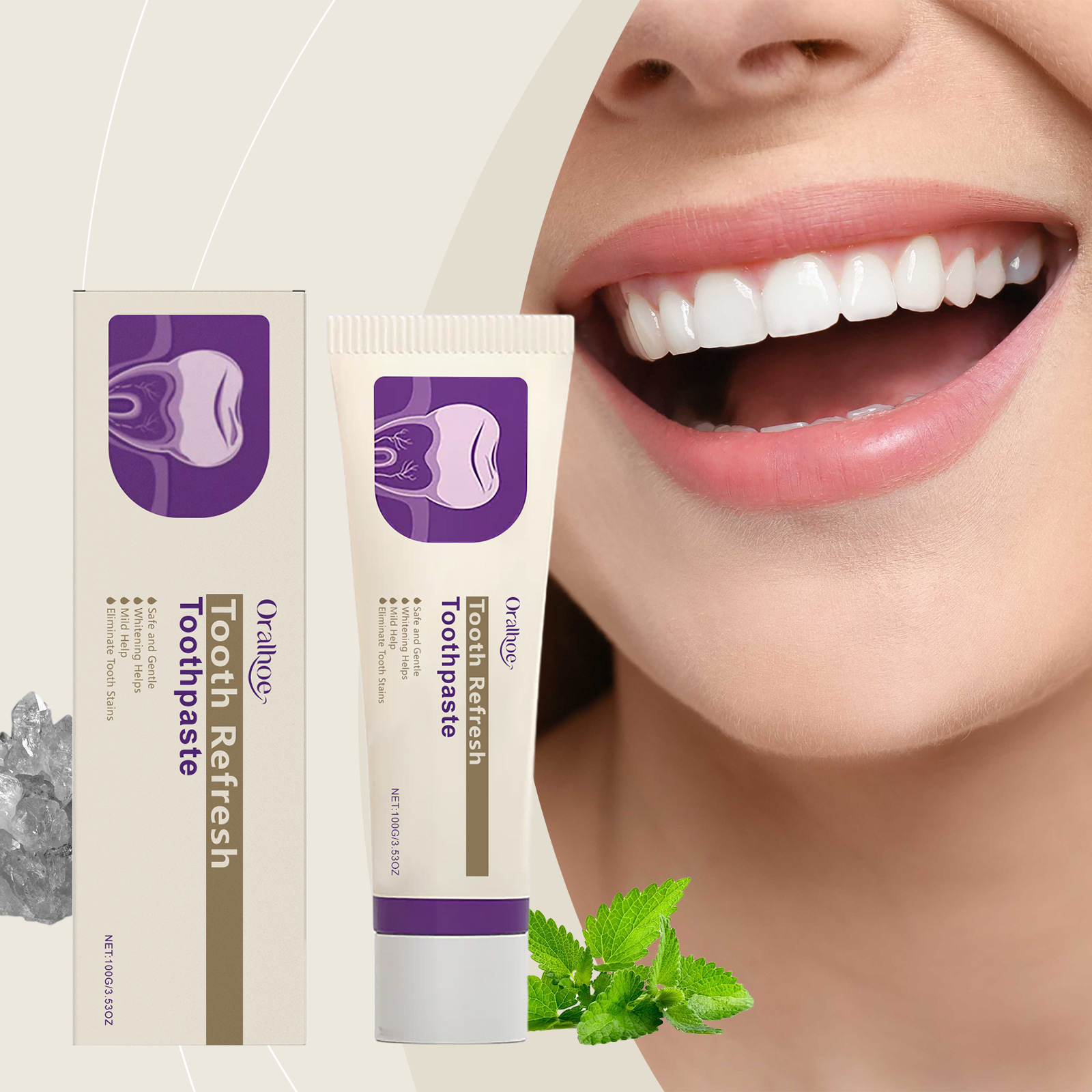 Teeth Whitening Best - Teeth Refresh Toothpaste Whitening Freshen Breath