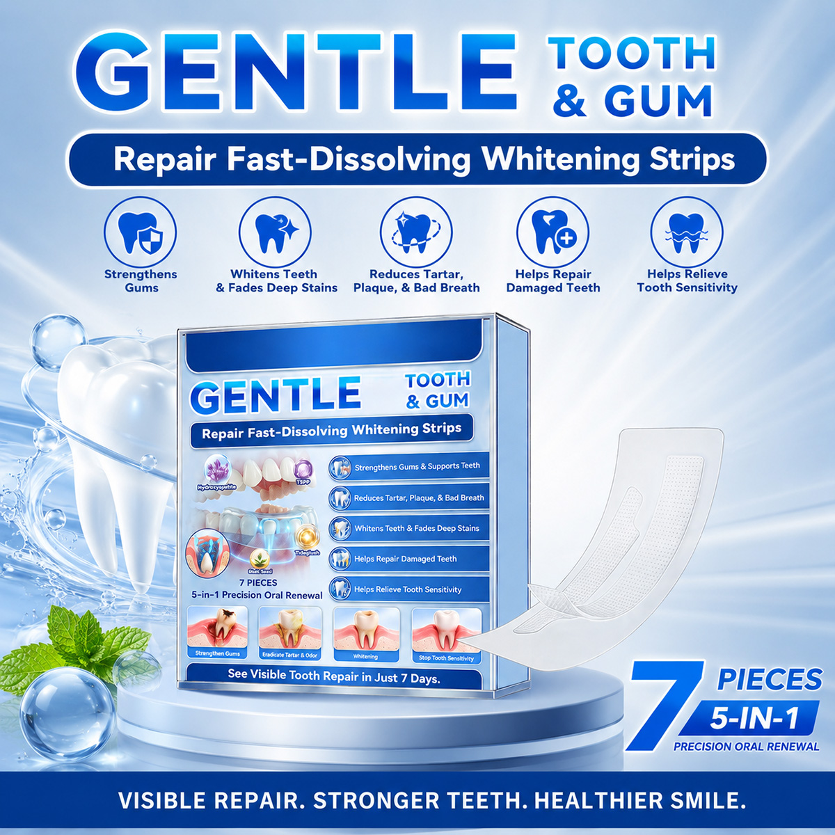Teeth Whitening Fast - Teeth Whitening Strips Fast Results 7days,Remove