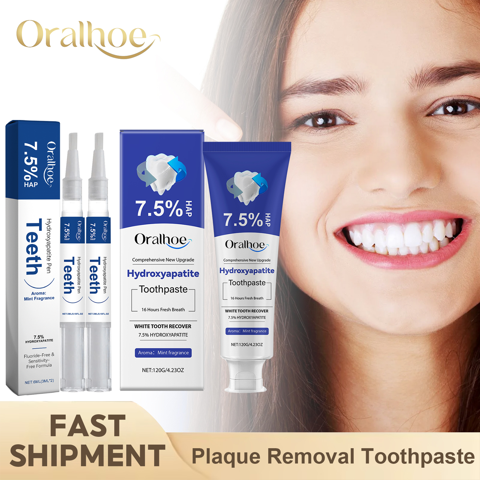 Teeth Whitening Best - Hydroxyapatite Teeth Care Product Whitening Toothpaste