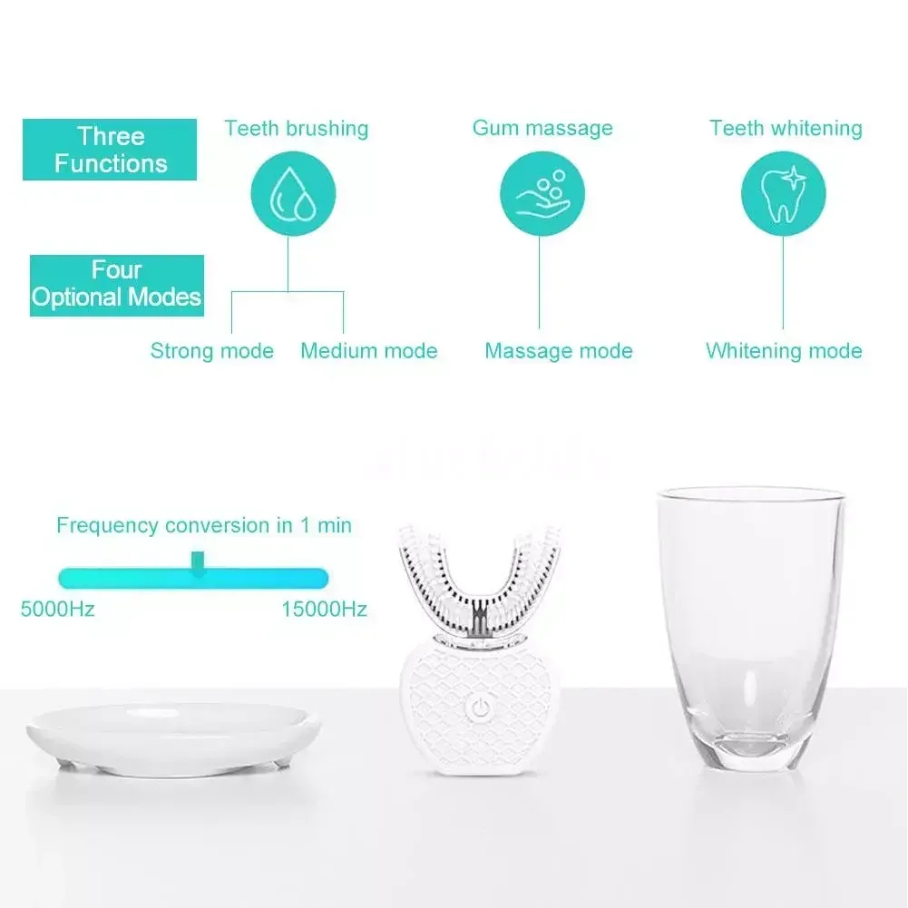 Ultrasonic Electric Toothbrush - Teeth Whitening With Blue Light avaliação e preço