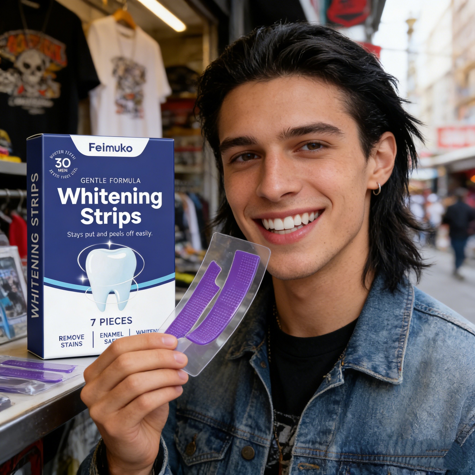 Purple Teeth Whitening Strips  - Teeth Whitening Fast avaliação e preço