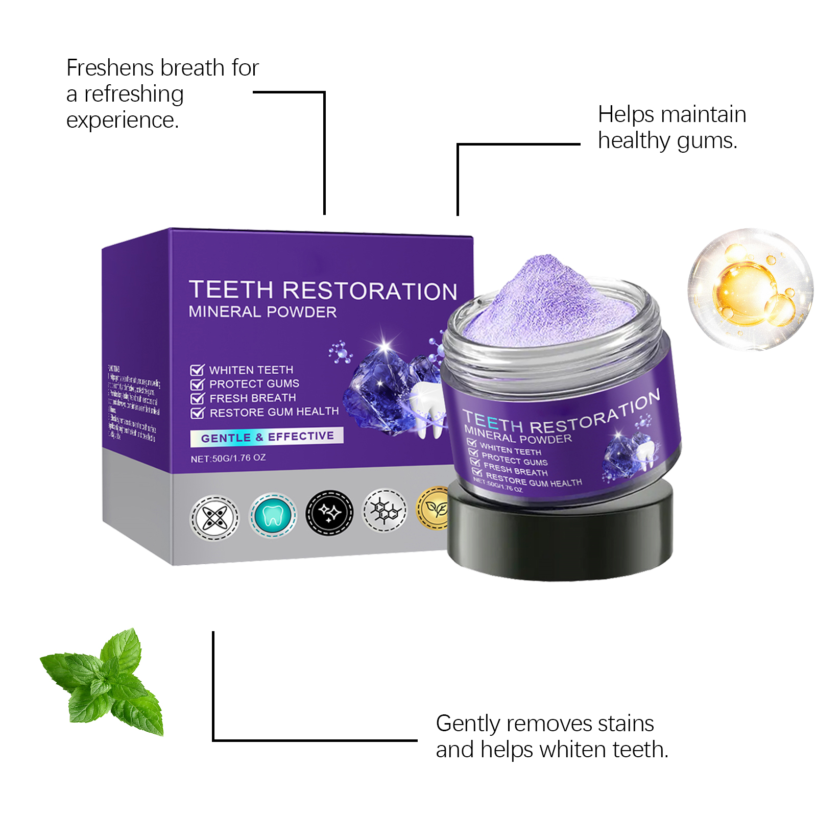 Teeth Restoration Mineral Powd - Teeth Whitening Fast avaliação e preço