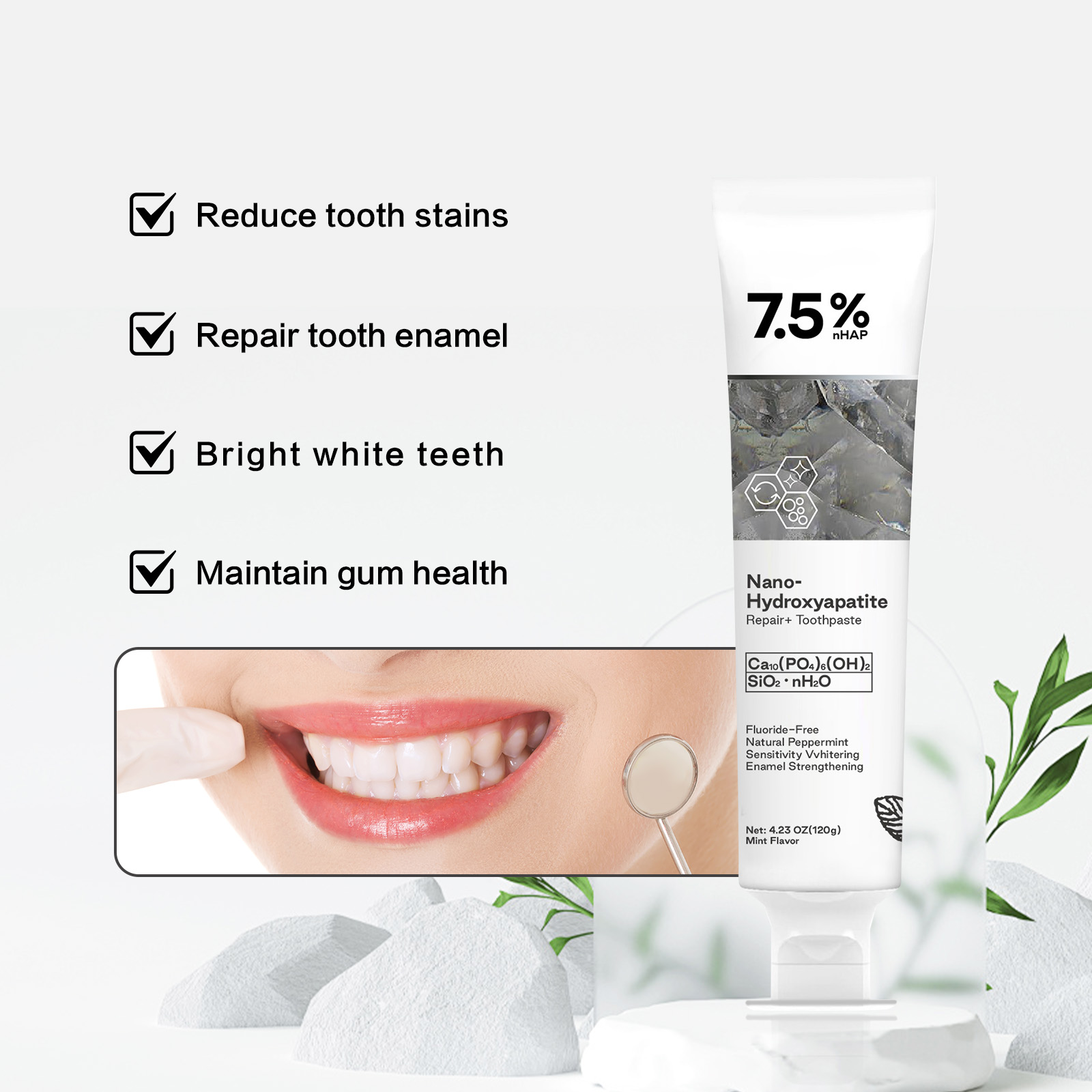 Nano Hydroxyapatite Toothpaste - Teeth Whitening Best avaliação e preço