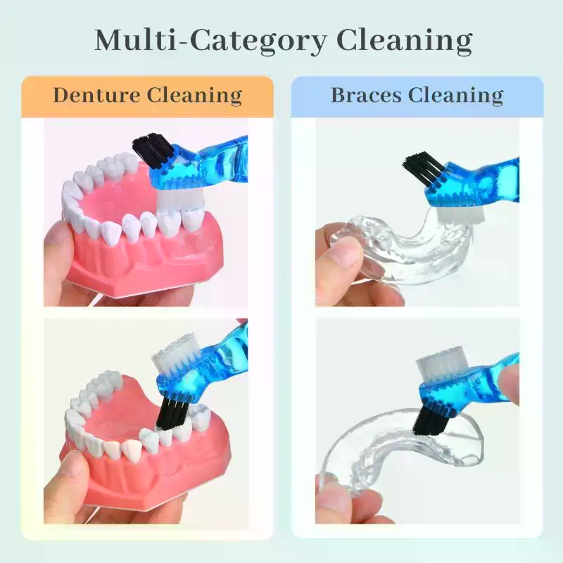 1Pcs Mini Denture Cleaning Bru - Teeth Whitening For Braces avaliação e preço