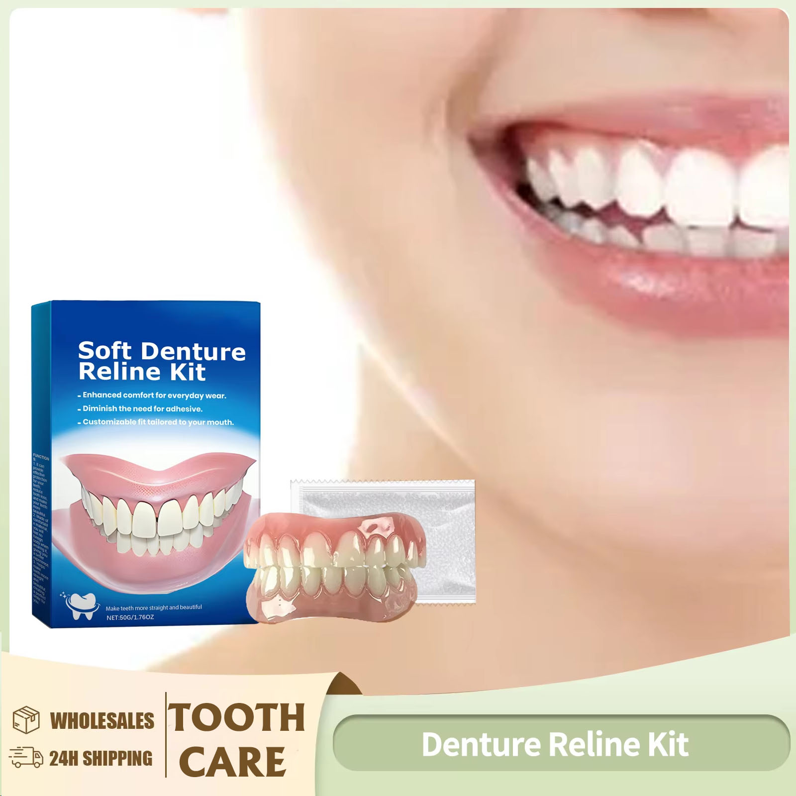 Denture Reline Kit Silicone Li - Teeth Whitening For Braces avaliação e preço