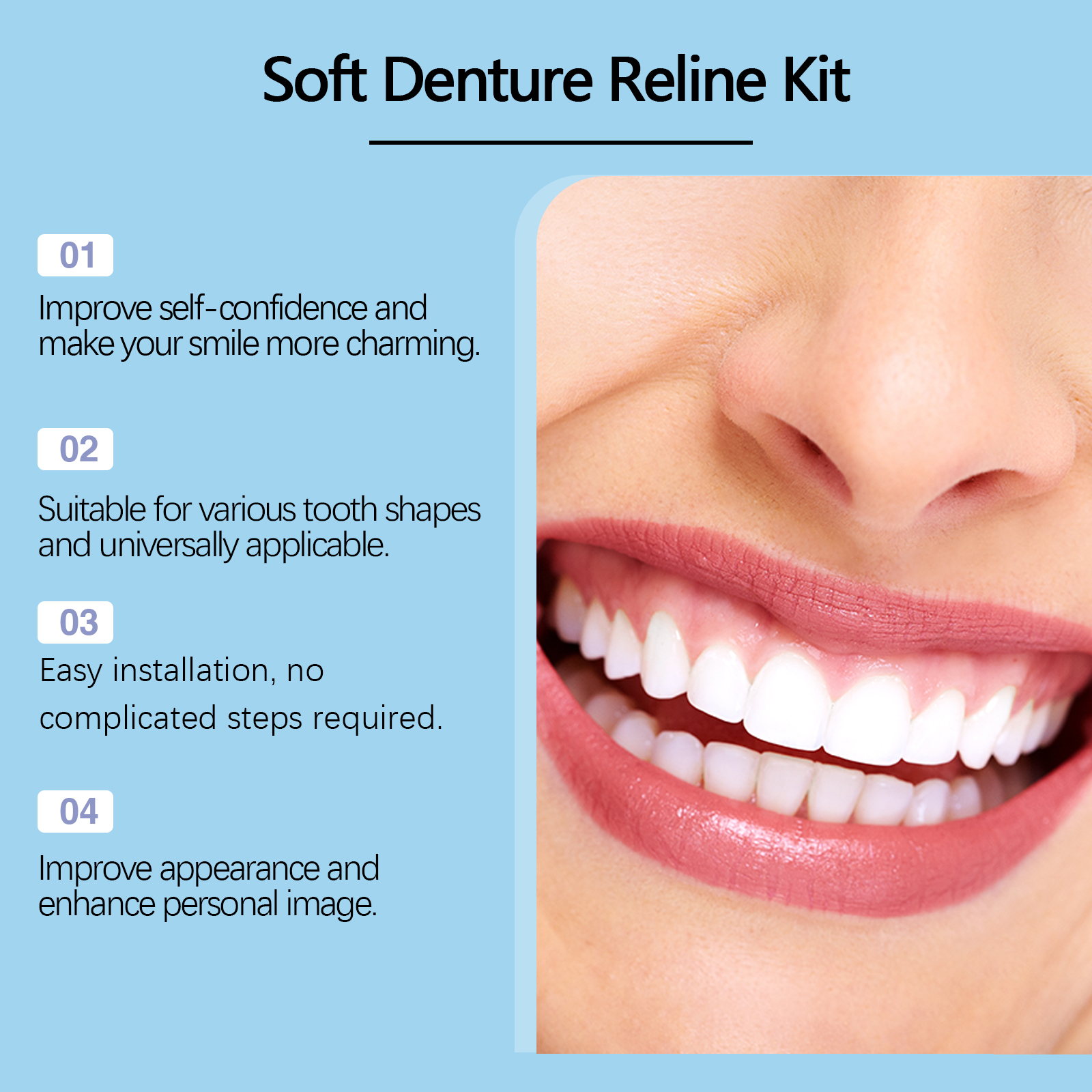 Denture Reline Kit Silicone Li - Teeth Whitening For Braces avaliação e preço