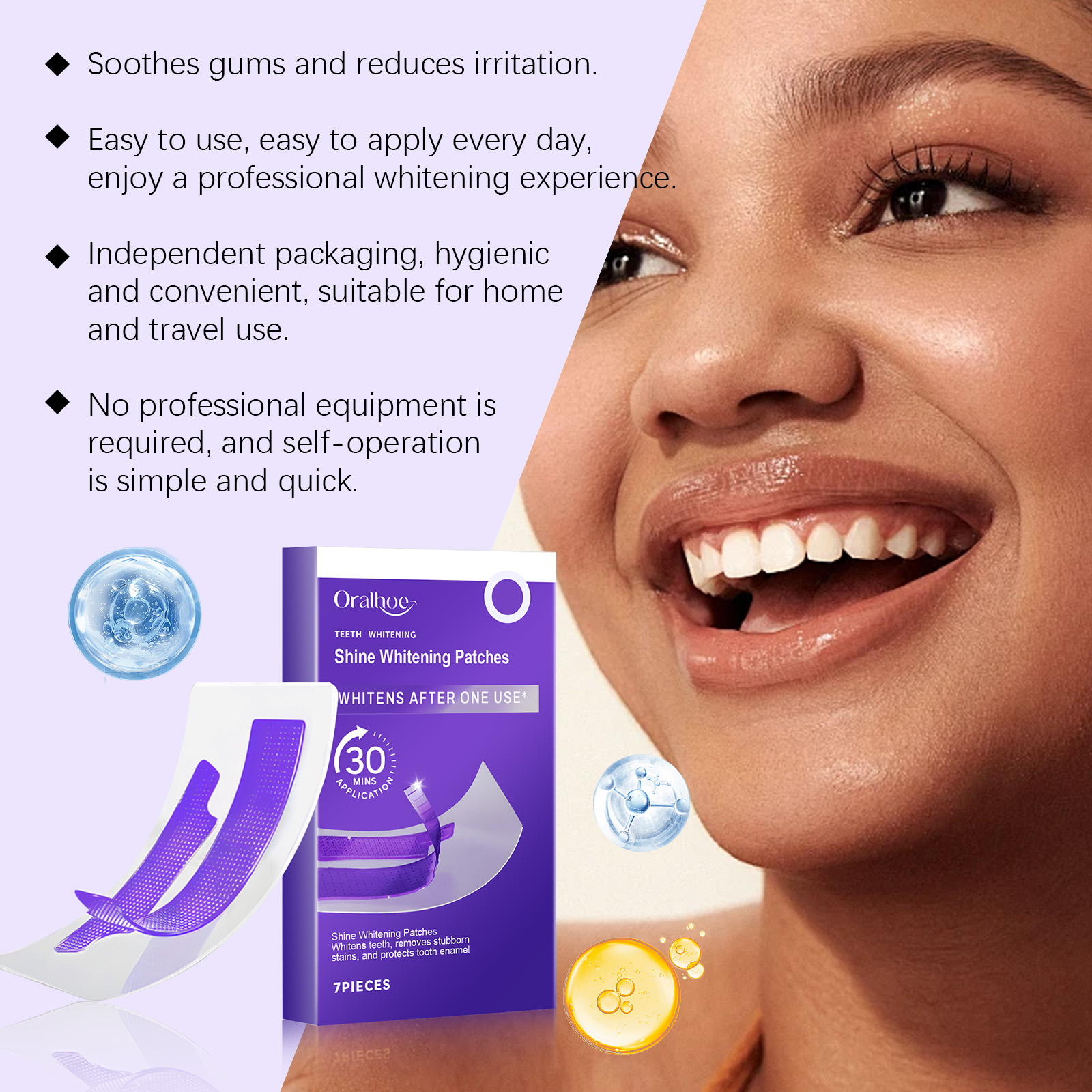 Purple Teeth Whitening Strips  - Teeth Whitening Retainer avaliação e preço