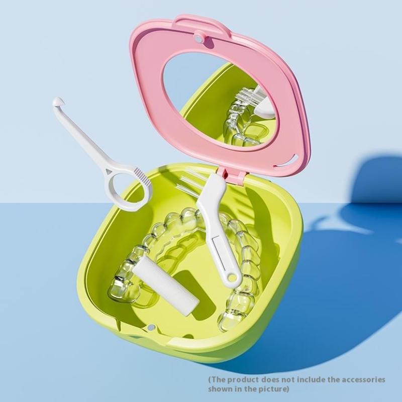 Retainer Case With Drain Baske - Teeth Whitening For Braces avaliação e preço