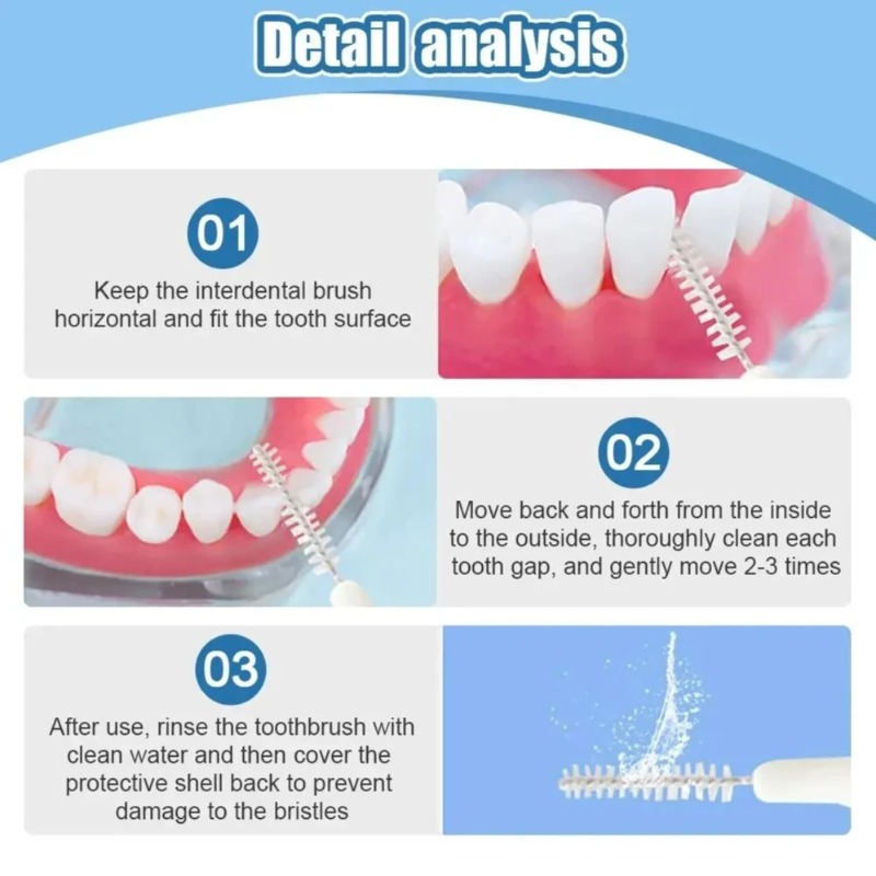 20 Pieces Interdental Brush Bo - Teeth Whitening Brush avaliação e preço