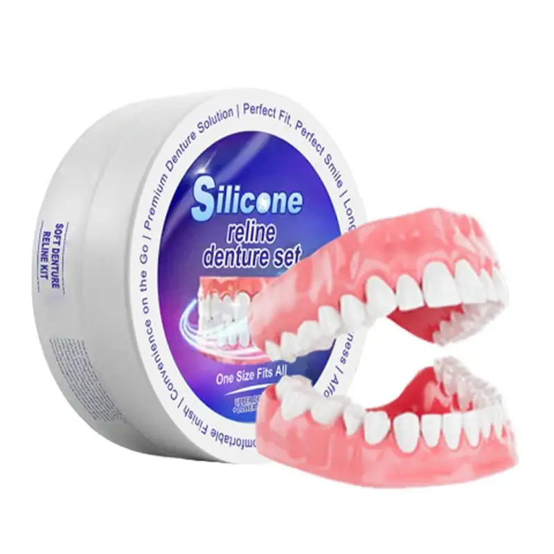 Silicone Denture Set Fit Tempo - Teeth Whitening For Braces avaliação e preço