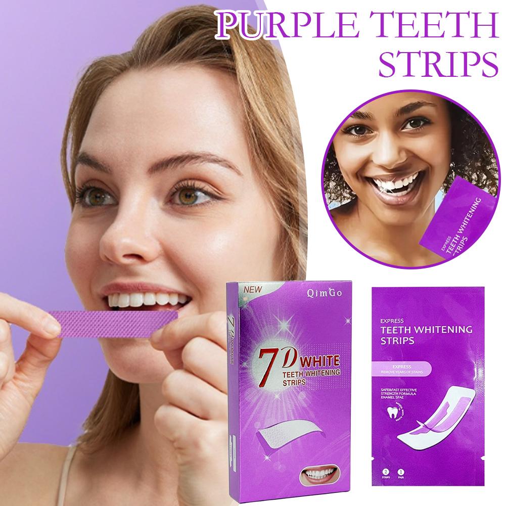 7D Purple Teeth Whitening Stri - Teeth Whitening Retainer avaliação e preço