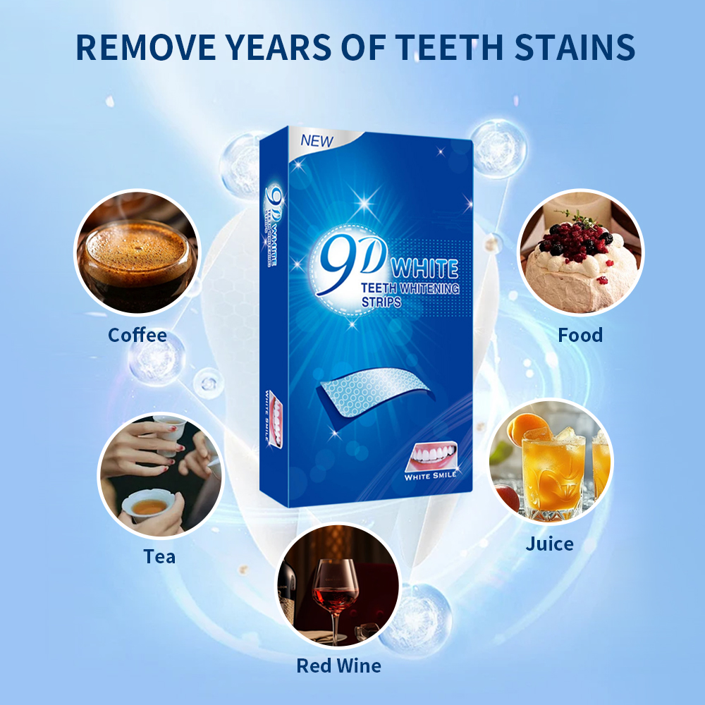 9D White Teeth Whitening Strip - Teeth Whitening Fast avaliação e preço