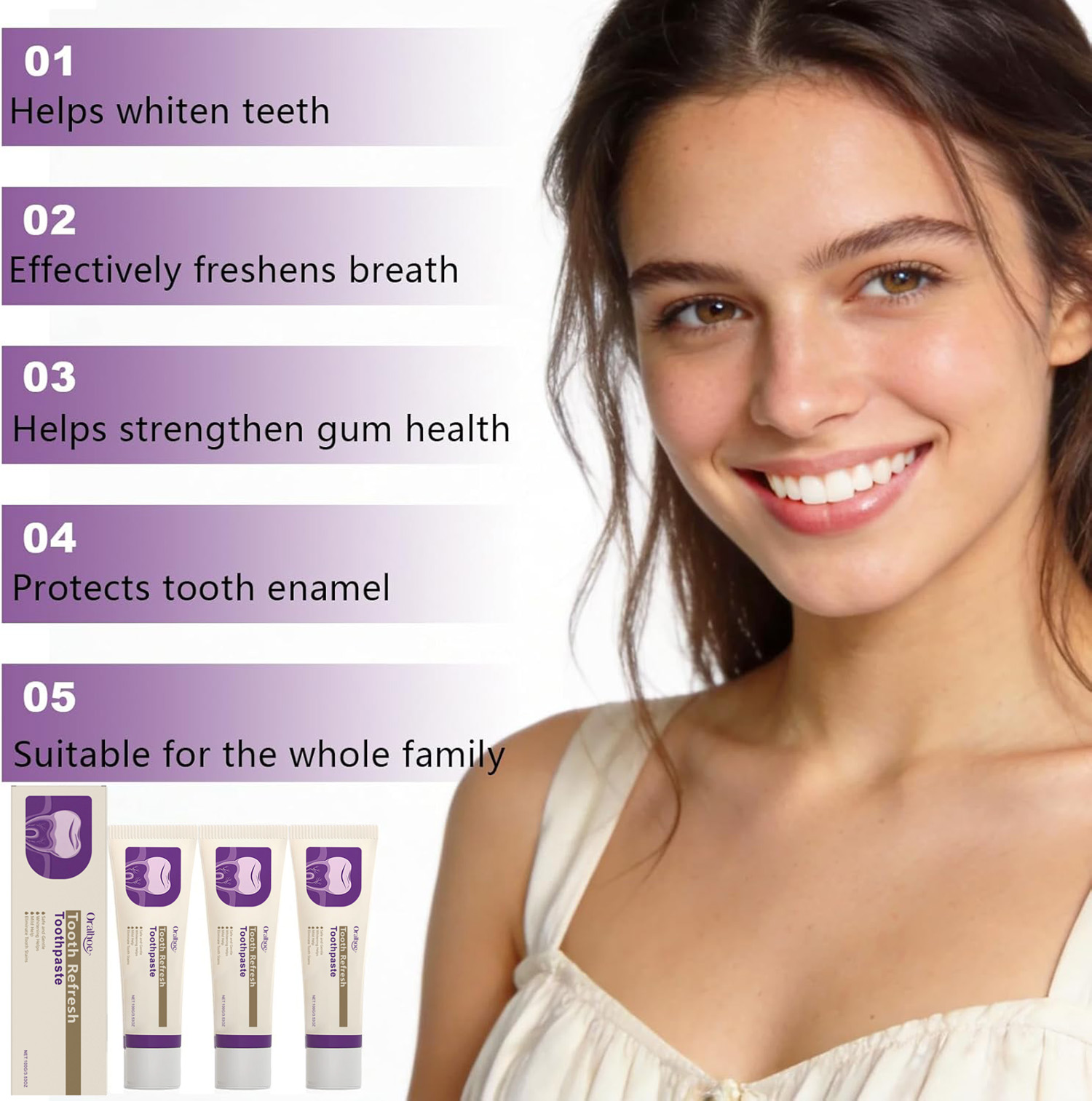Tooth Refresh Whitening Minty  - Teeth Whitening Toothpaste avaliação e preço