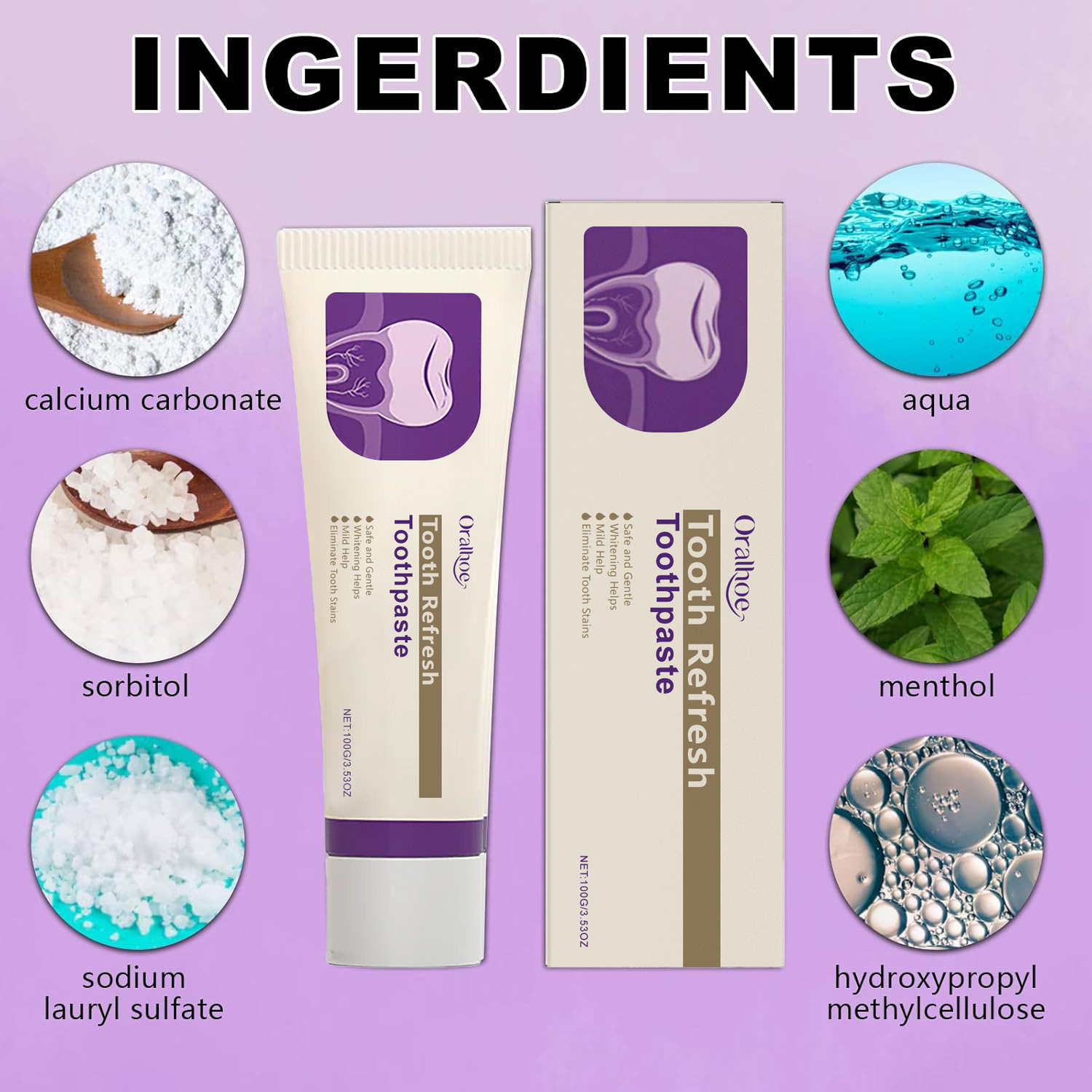 Tooth Refresh Whitening Minty  - Teeth Whitening Toothpaste avaliação e preço