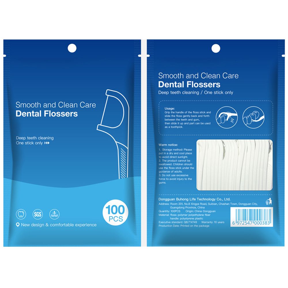 100PCS Dental Floss Dental Flo - Teeth Whitening Brush avaliação e preço