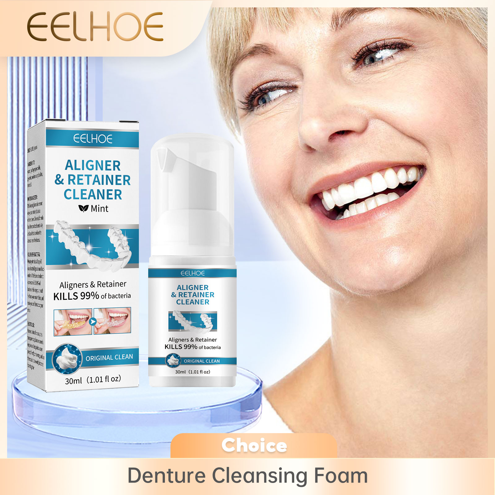 Aligner Denture Cleaner Foam D - Teeth Whitening Best avaliação e preço