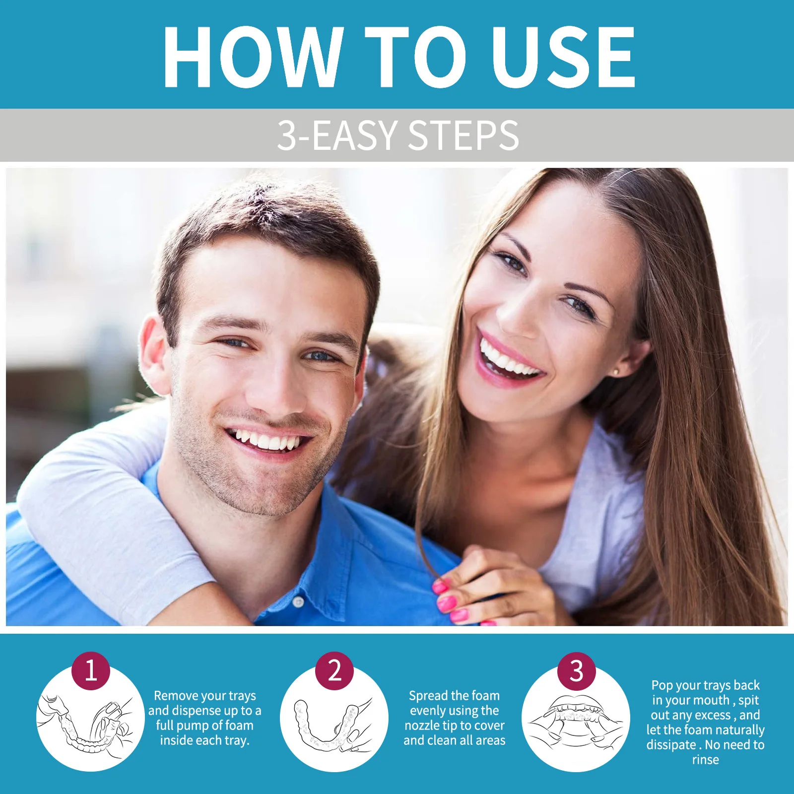 Aligner Denture Cleaner Foam D - Teeth Whitening Best avaliação e preço