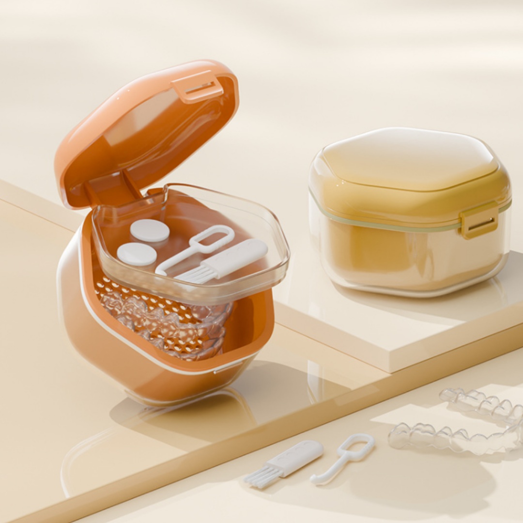 1pcs Portable Denture Soaking  - Teeth Whitening For Braces avaliação e preço