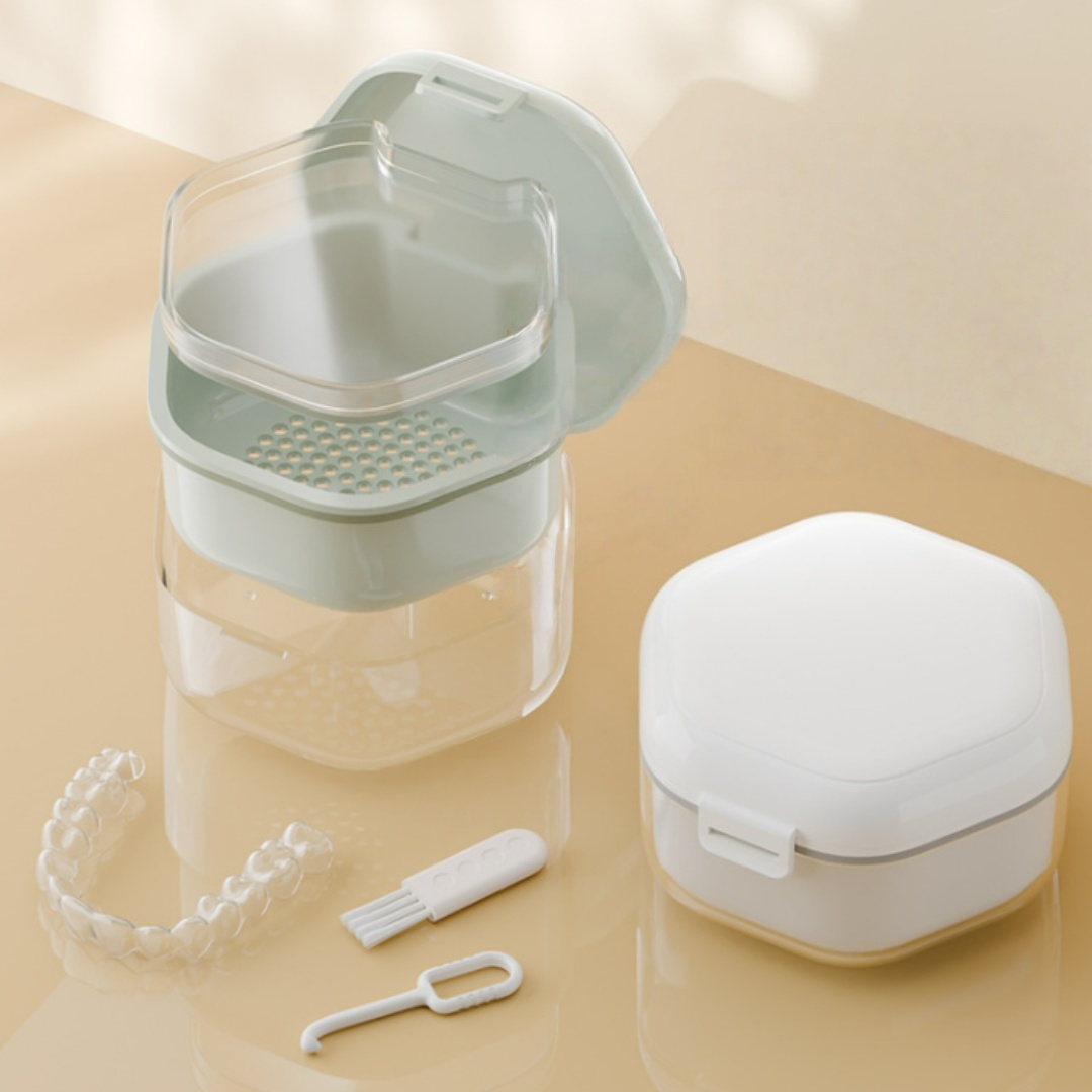 1pcs Portable Denture Soaking  - Teeth Whitening For Braces avaliação e preço