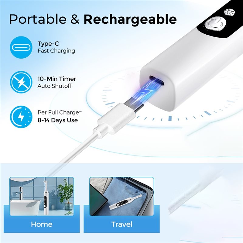 A83G-LED Light Rechargeable El - Teeth Whitening Brush avaliação e preço