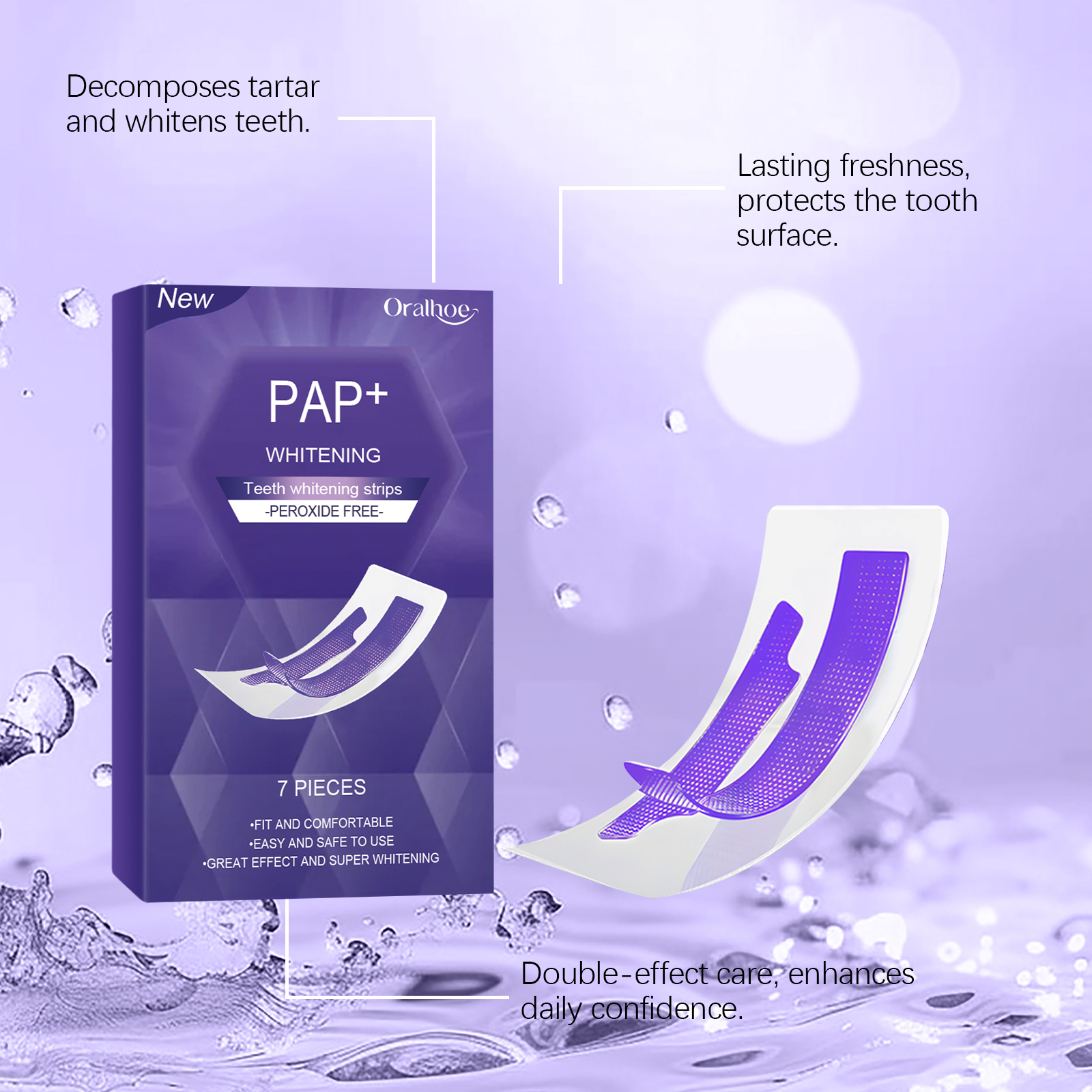 Purple Teeth Whitening Strips  - Teeth Whitening Retainer avaliação e preço