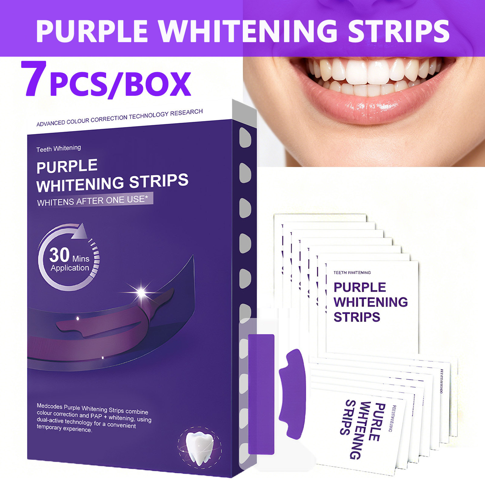 Purple Teeth Whitening Strips  - Teeth Whitening Retainer avaliação e preço