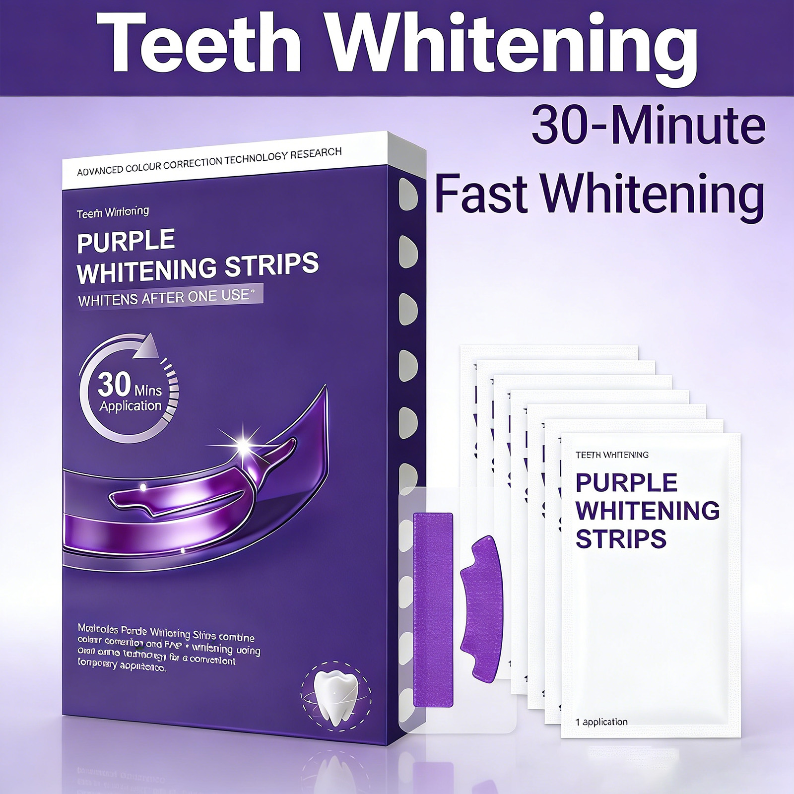 Purple Teeth Whitening Strips  - Teeth Whitening Retainer avaliação e preço