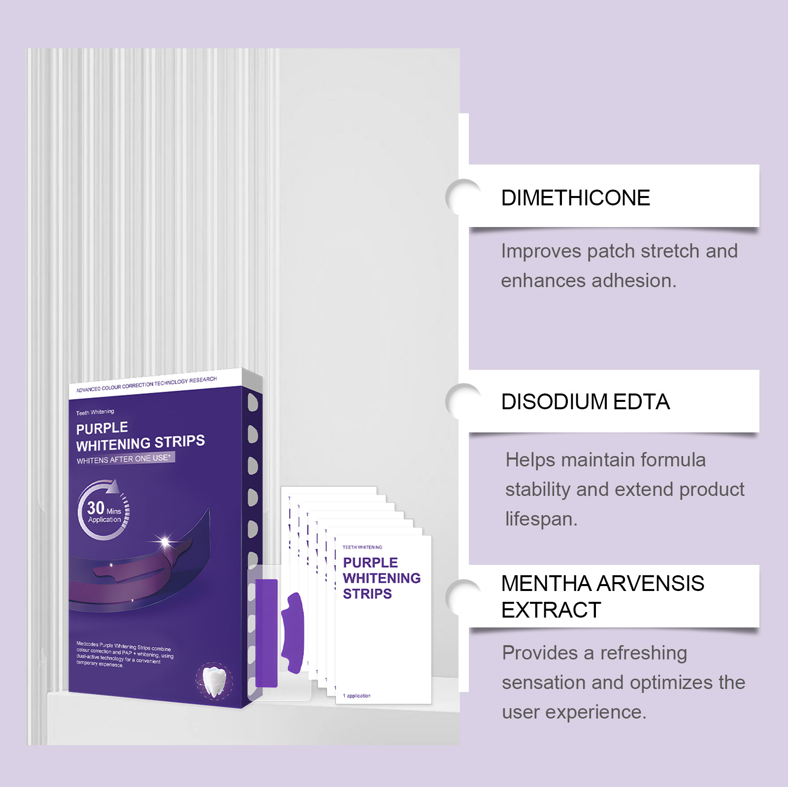 Purple Teeth Whitening Strips  - Teeth Whitening Retainer avaliação e preço