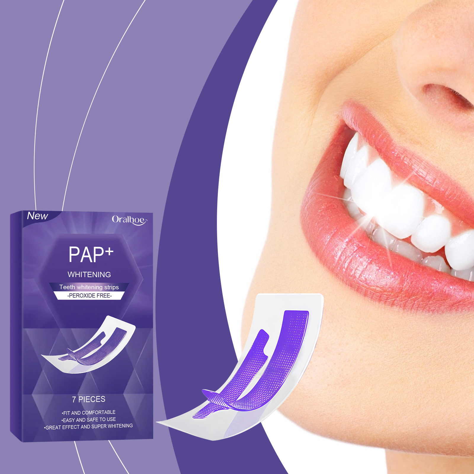 Purple Teeth Whitening Strips  - Teeth Whitening Best avaliação e preço