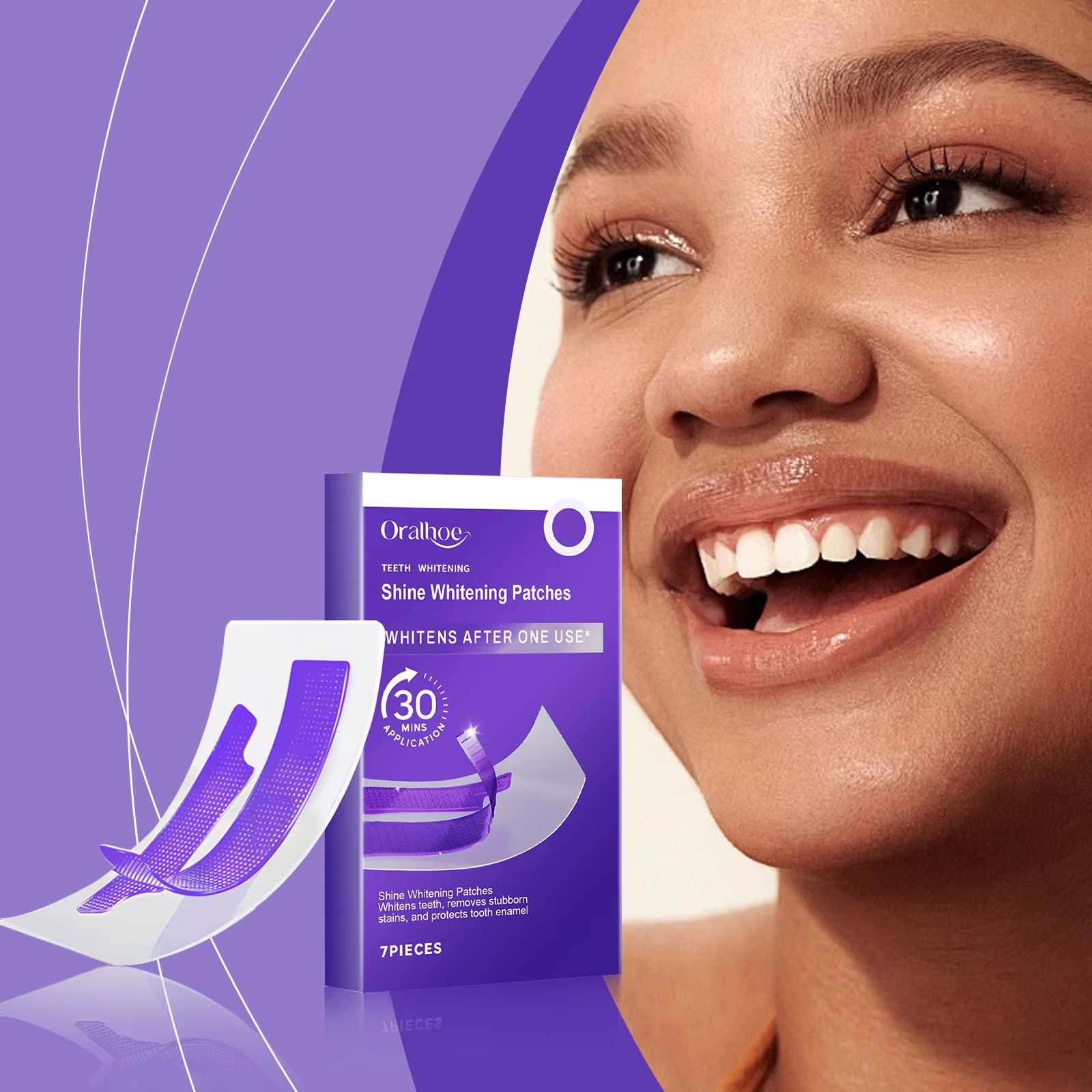 Purple Teeth Whitening Strips  - Teeth Whitening Retainer avaliação e preço