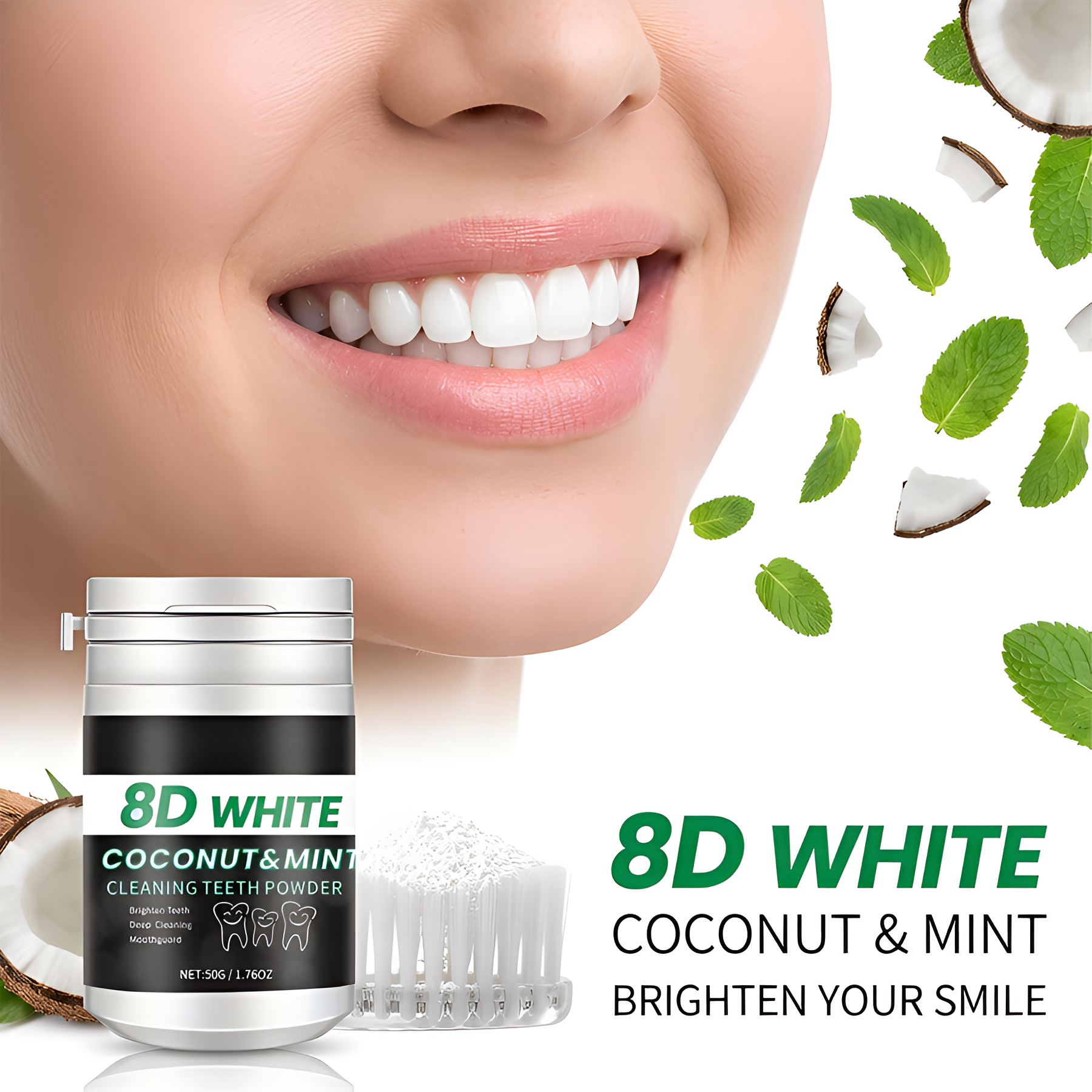 8D Charcoal Teeth Whitening Po - Teeth Whitening Toothpaste avaliação e preço