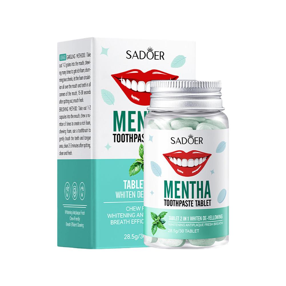 Mint Solid Toothpaste Tablets  - Teeth Whitening Best avaliação e preço